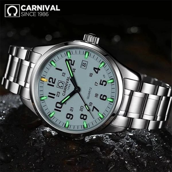 carnival t25 tritium luminous watch men military mens watches brand luxury quartz wristwatch male clock reloj hombre 2019 t200409, Slivery;brown
carnival t25 tritium luminous watch men military mens watches brand luxury quartz wristwatch male clock reloj hombre 2019 t200409, Slivery;brown