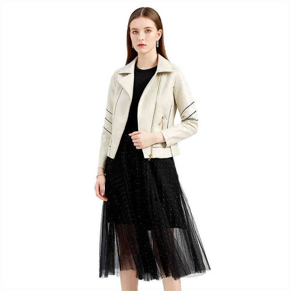 2021 leather jacket women zippers spring autumn women's pu leather jacket turn-down collar motor biker coat female outwear coat l220728, Black
2021 leather jacket women zippers spring autumn women's pu leather jacket turn-down collar motor biker coat female outwear coat l220728, Black