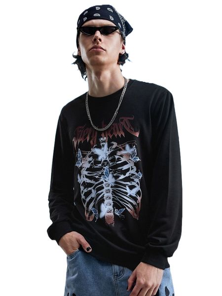 romwe goth guys skeleton & butterfly print sweatshirt e2dj#, Black
romwe goth guys skeleton & butterfly print sweatshirt e2dj#, Black