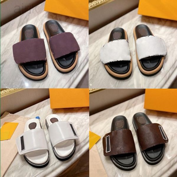 2022 womens slippers designer sandals pool pillow comfort smooth calfskin flat letter mules fashionable easy-to-wear rubber bottom leather s, Black
2022 womens slippers designer sandals pool pillow comfort smooth calfskin flat letter mules fashionable easy-to-wear rubber bottom leather s, Black