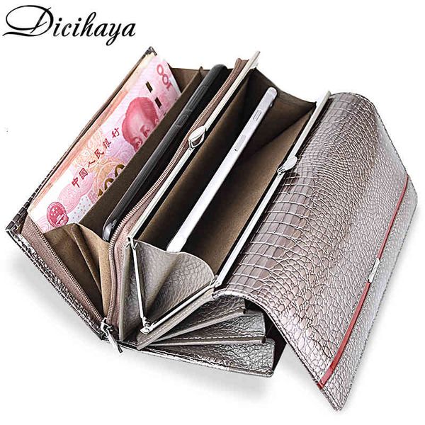 dicihaya brand genuine leather women wallets crocodile print long hasp zipper wallet ladies clutch bag female luxury purse
dicihaya brand genuine leather women wallets crocodile print long hasp zipper wallet ladies clutch bag female luxury purse