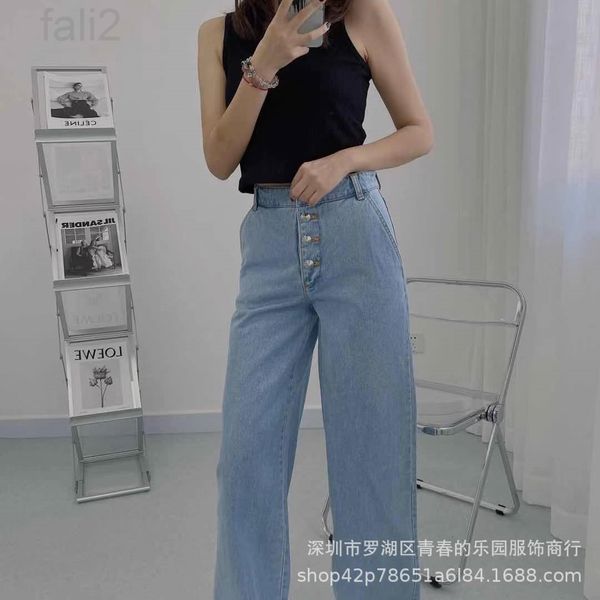women's jeans designer well high waist button, slim, loose, casual straight tube, washed light color wide leg pants, jeans, women, Blue
women's jeans designer well high waist button, slim, loose, casual straight tube, washed light color wide leg pants, jeans, women, Blue