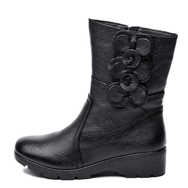 drkanol fashion women thick plush warm wedge mid calf side zipper sweet flowers winter mother boots 201029, Black
drkanol fashion women thick plush warm wedge mid calf side zipper sweet flowers winter mother boots 201029, Black