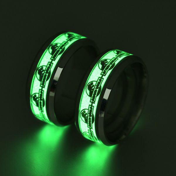 8mm titanium steel new luminous dinosaur world ring popular jewelry fluorescent band rings designer wholesale, Silver
8mm titanium steel new luminous dinosaur world ring popular jewelry fluorescent band rings designer wholesale, Silver