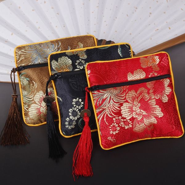 10pcs flower small zip bags chinese silk brocade jewelry gift pouch bangle bracelet storage bag tassel women zipper coin purse, Pink;blue
10pcs flower small zip bags chinese silk brocade jewelry gift pouch bangle bracelet storage bag tassel women zipper coin purse, Pink;blue