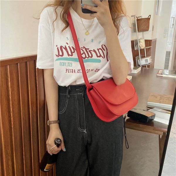 letter printed vintage short sleeve oneck regular fashion korean style street basic summer arrival women tshirts 210426, White
letter printed vintage short sleeve oneck regular fashion korean style street basic summer arrival women tshirts 210426, White