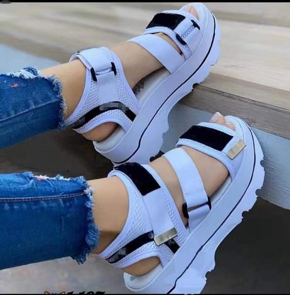 women sandals 2022 new heels woman platform wedges shoes ladies summer sandals buckle non-slip beach sandals plus adda size 36-43, Black
women sandals 2022 new heels woman platform wedges shoes ladies summer sandals buckle non-slip beach sandals plus adda size 36-43, Black