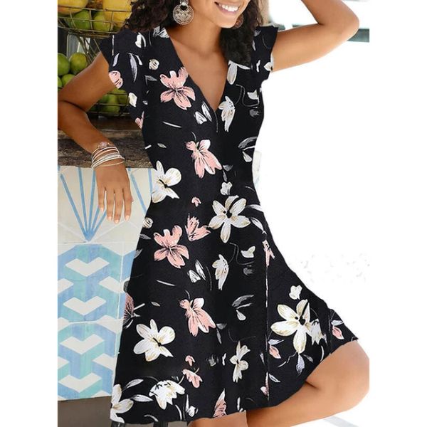 new summer v neck floral print party dress women vintage sleeveless tank mini dress spring loose a-line dresses 2021, Black;gray
new summer v neck floral print party dress women vintage sleeveless tank mini dress spring loose a-line dresses 2021, Black;gray
