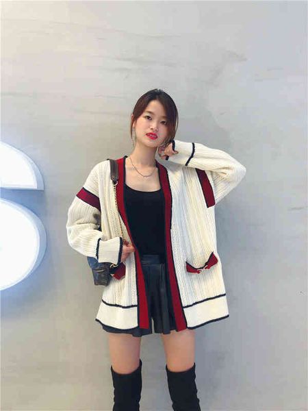 women's hoodies sweatshirts gujia autumn and winter loose lazy style contrast color wool knitted cardigan jacket women, Black
women's hoodies sweatshirts gujia autumn and winter loose lazy style contrast color wool knitted cardigan jacket women, Black