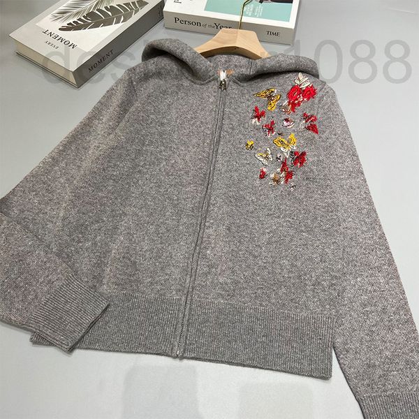 women's sweaters designer knitted hooded zipper cashmere cardigan women's jacket butterfly flower embroidered sweater 2022 new cas, White;black
women's sweaters designer knitted hooded zipper cashmere cardigan women's jacket butterfly flower embroidered sweater 2022 new cas, White;black