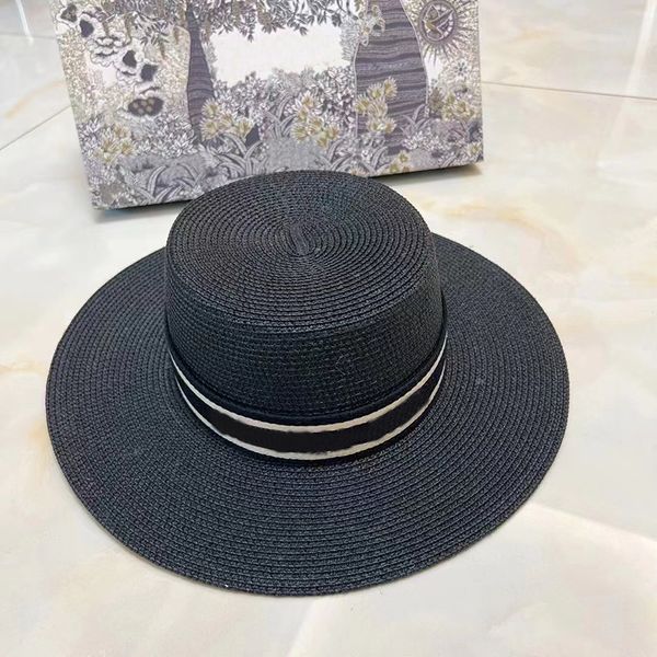 designer summer new flat shade straw hat luxury gentleman hat men's and women's sun hats, Blue;gray
designer summer new flat shade straw hat luxury gentleman hat men's and women's sun hats, Blue;gray