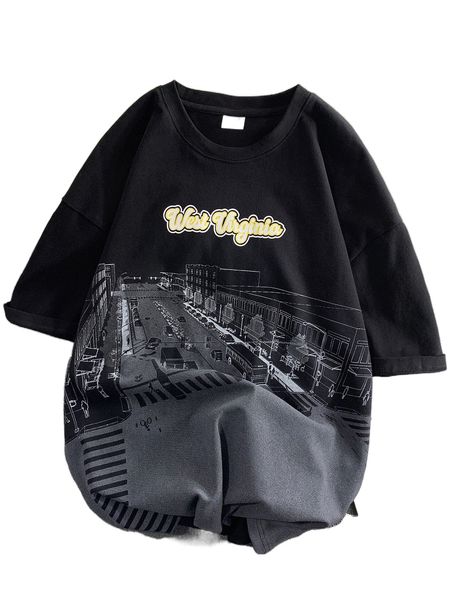 men car & letter graphic tee t40k#, White;black
men car & letter graphic tee t40k#, White;black