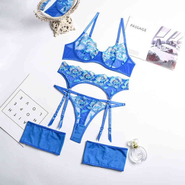 nxy set women' underwear and beautiful bright cut out blue embroidered flower net gauze garter erotic lingerie four piece 0216, Red;black
nxy set women' underwear and beautiful bright cut out blue embroidered flower net gauze garter erotic lingerie four piece 0216, Red;black