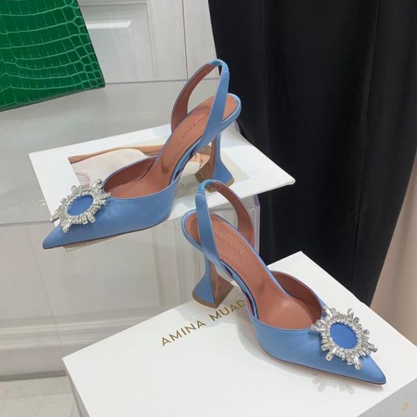 amina muaddi womens sandals leather sole designer high heels 10cm crystal diamond chain decoration banquet women shoes bluegreen silk weddin, Black 
amina muaddi womens sandals leather sole designer high heels 10cm crystal diamond chain decoration banquet women shoes bluegreen silk weddin, Black