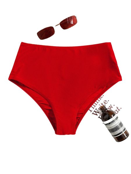 plain high waisted bikini bottom u1al#, White;black 
plain high waisted bikini bottom u1al#, White;black