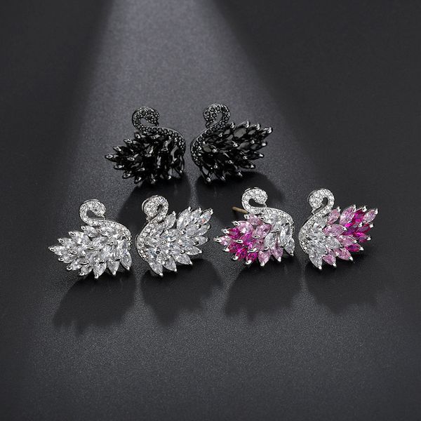 charm fashion temperament lovely color swan earrings red corundum pink gradient zircon 925 silver needle female earrings, Golden
charm fashion temperament lovely color swan earrings red corundum pink gradient zircon 925 silver needle female earrings, Golden