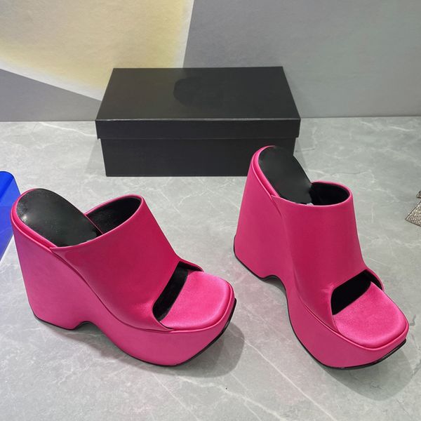 high heeled slippers muffin thick soled sandals fashion designer satin pumps shoes comfortable slope heel sandal womens novelty slipper with, Black
high heeled slippers muffin thick soled sandals fashion designer satin pumps shoes comfortable slope heel sandal womens novelty slipper with, Black