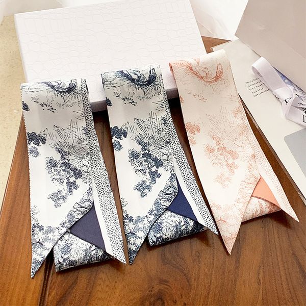 d thousand bird lattice real silk thin narrow strip small silk scarf female retro mulberry letter binding bag ribbon hair band, Blue;gray
d thousand bird lattice real silk thin narrow strip small silk scarf female retro mulberry letter binding bag ribbon hair band, Blue;gray