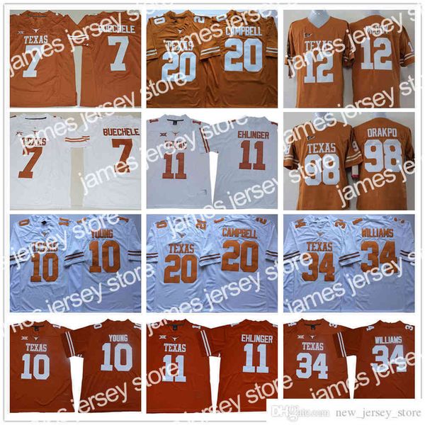 james ncaa texas longhorns college football wear 11 sam ehlinger 7 shane buechele 10 vince young 20 earl campbell 34 ricky williams sugar bo, Black
james ncaa texas longhorns college football wear 11 sam ehlinger 7 shane buechele 10 vince young 20 earl campbell 34 ricky williams sugar bo, Black