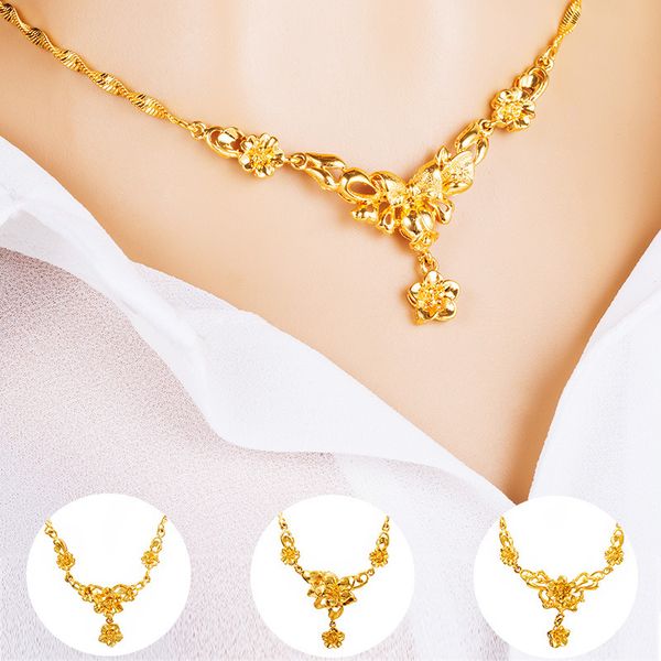 plated 24k women's flower necklace vietnam gold bride wedding set chain brass plated clavicle female, Silver
plated 24k women's flower necklace vietnam gold bride wedding set chain brass plated clavicle female, Silver