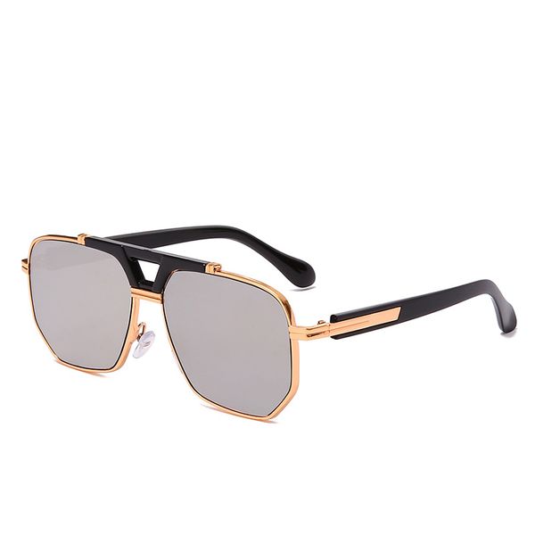 2022 designer men's aviator mirror reflective sunglasses metallic silver trend millionaire occhiali da sole, White;black
2022 designer men's aviator mirror reflective sunglasses metallic silver trend millionaire occhiali da sole, White;black
