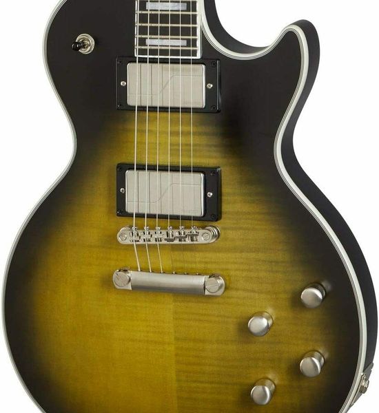 paul prophecy olive tiger aged gloss electric guitar