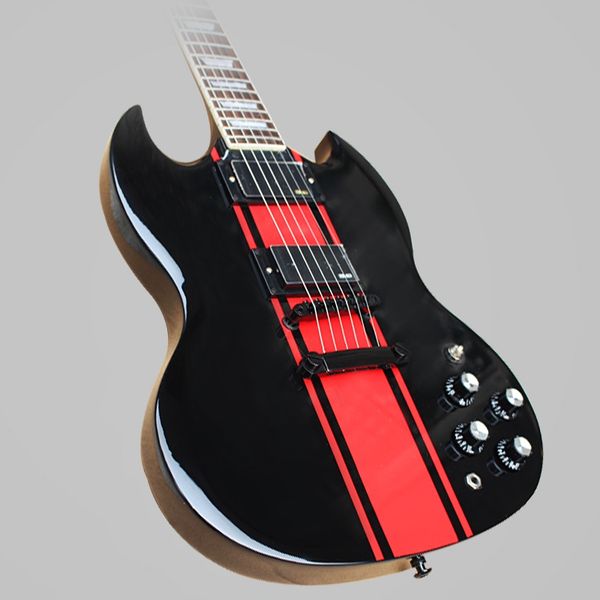 new arrival sg g400 electric guitar, black background, red stripe body, rosewood fingerboard, black hardware as same of the pictures
new arrival sg g400 electric guitar, black background, red stripe body, rosewood fingerboard, black hardware as same of the pictures