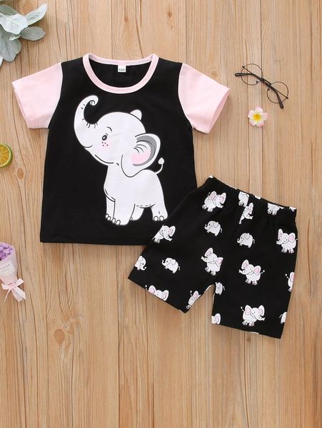 toddler girls elephant graphic tee & shorts she, White
toddler girls elephant graphic tee & shorts she, White