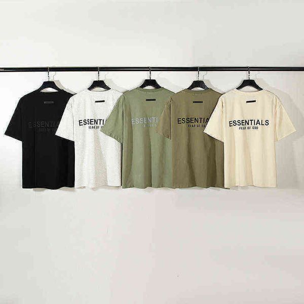 double thread essential high street fashion brand t shirts glue pressed short sleeve fog summer american men's women's sports vers, White;black
double thread essential high street fashion brand t shirts glue pressed short sleeve fog summer american men's women's sports vers, White;black