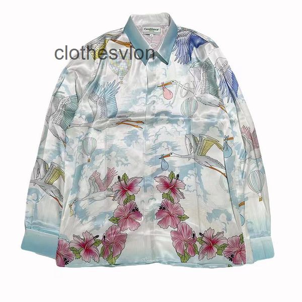 designer mens clothes casablancas crane printed silk long sleeved shirt for men and women european american loose spring summer british kore, White;black
designer mens clothes casablancas crane printed silk long sleeved shirt for men and women european american loose spring summer british kore, White;black