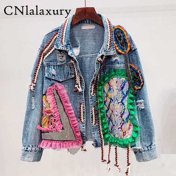 spring women streetwear patch denim bomber jacket female personality short diamonds jacket tassel jean coat jaqueta feminina 220809, Black;brown
spring women streetwear patch denim bomber jacket female personality short diamonds jacket tassel jean coat jaqueta feminina 220809, Black;brown