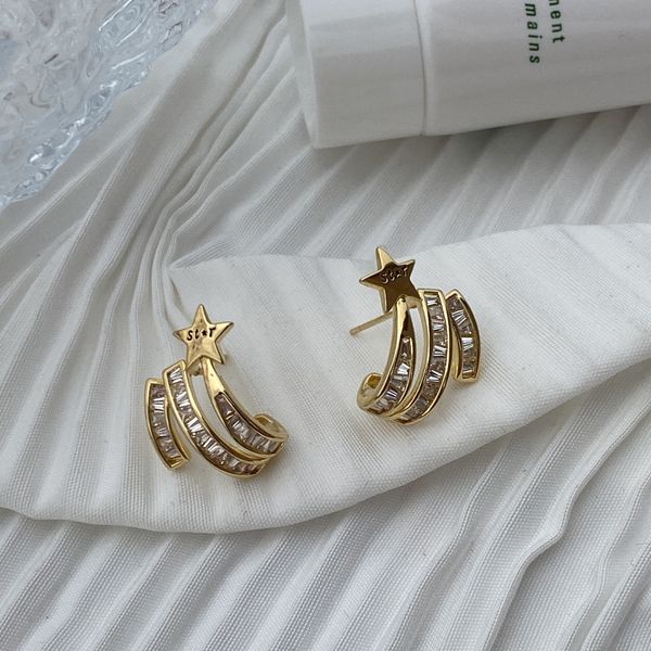 2022 new korea east gate zircon five pointed star earrings female 2022 new fashion simple and versatile exquisite micro inlaid earrings, Golden
2022 new korea east gate zircon five pointed star earrings female 2022 new fashion simple and versatile exquisite micro inlaid earrings, Golden