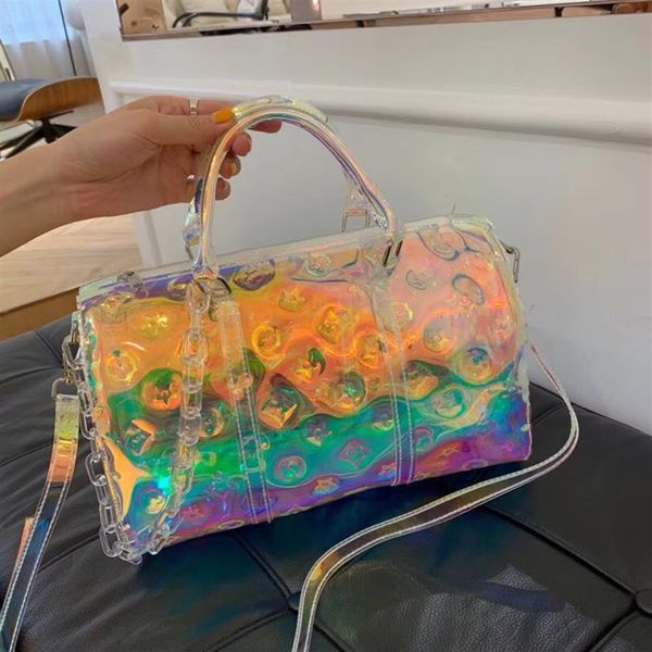 laser travel bag 50cm luxury holographic new printing transparent large-capacity sports handbag short-distance231a
laser travel bag 50cm luxury holographic new printing transparent large-capacity sports handbag short-distance231a