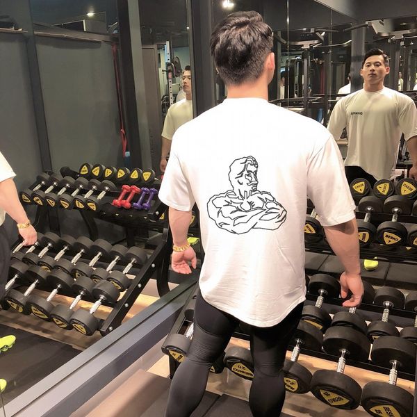 muscle osai brothers fitness training short sleeve mens t-shirt loose leisure sports cotton t mens undershirt half summer thin, Gray;blue
muscle osai brothers fitness training short sleeve mens t-shirt loose leisure sports cotton t mens undershirt half summer thin, Gray;blue