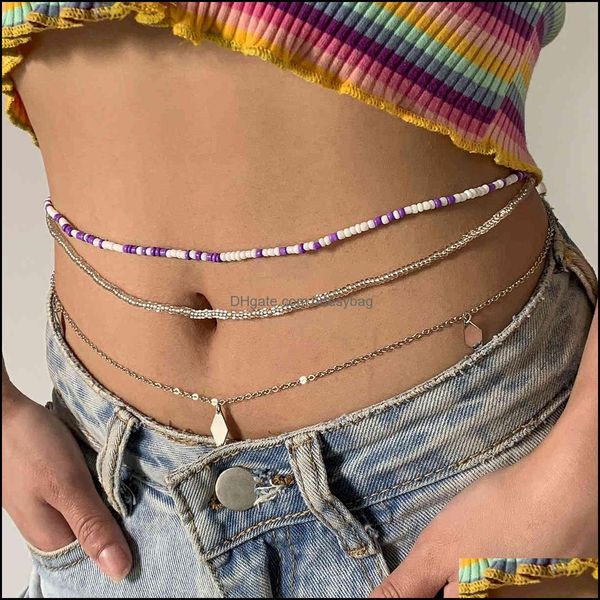 belly chains pastoral retro beaded elastic metal waistband ins simple beach style colored rice bead tassel copper waist chain bdesybag dhicl, Silver
belly chains pastoral retro beaded elastic metal waistband ins simple beach style colored rice bead tassel copper waist chain bdesybag dhicl, Silver