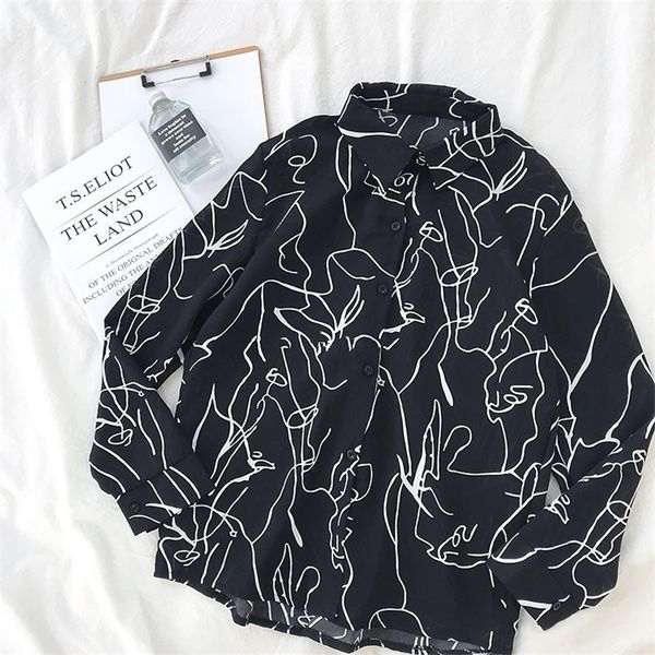 abstraction print single breasted women blouse casual vintage sweet female autumn new fashion loose blusa t200502, White
abstraction print single breasted women blouse casual vintage sweet female autumn new fashion loose blusa t200502, White