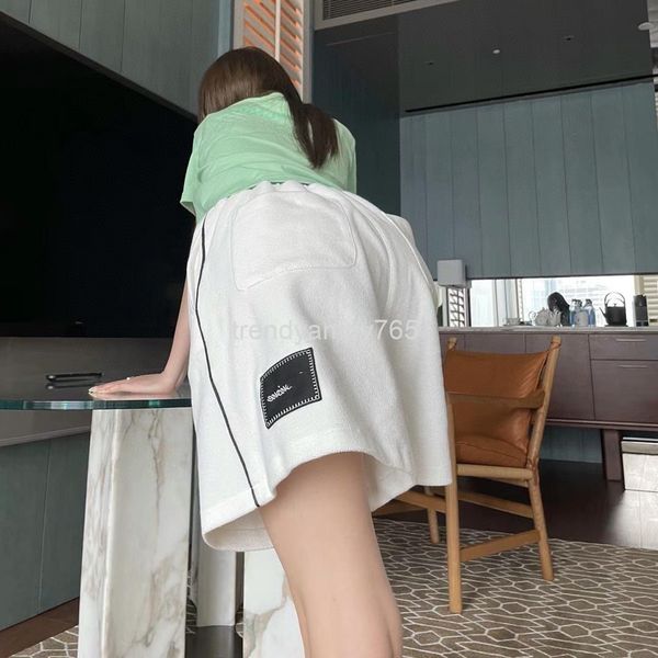 women's shorts summer side contrast letters embroidered loose wide leg casual pants women's fashion men's and style, White;black
women's shorts summer side contrast letters embroidered loose wide leg casual pants women's fashion men's and style, White;black