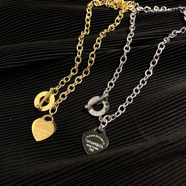 

Designer Brand Luxury Fashion Necklace Choker Chain 925 Silver Plated 18K Gold Plated Stainless Steel Letter Pendant Necklaces For Women Jewelry