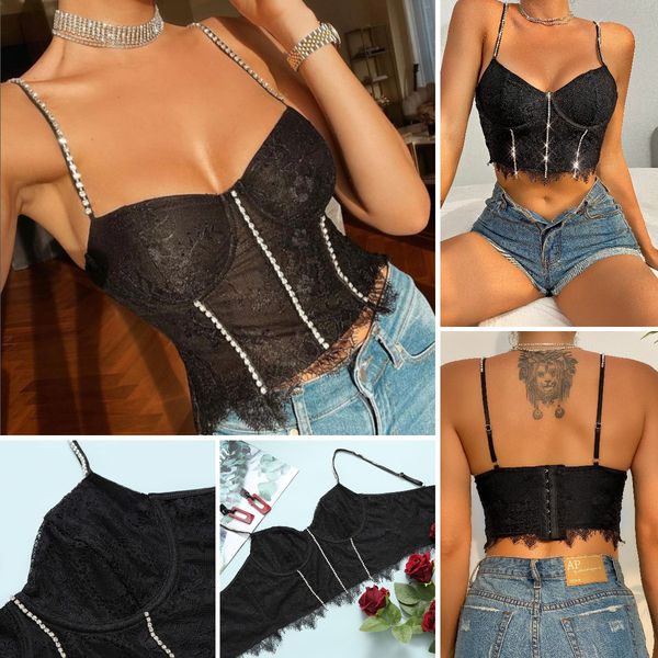 fashion women's underwear ladies sleepwear camisoles & tank lingerie sleeveless lace suspenders strap drill bottoming underwear outer w, Black;white
fashion women's underwear ladies sleepwear camisoles & tank lingerie sleeveless lace suspenders strap drill bottoming underwear outer w, Black;white