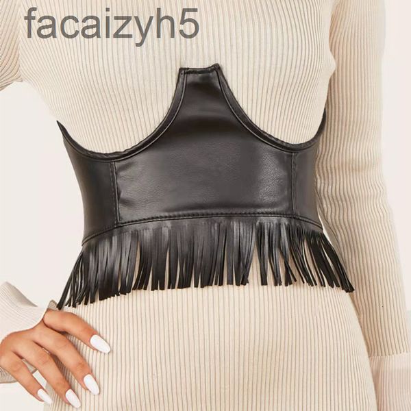 belts designer beltpunk style personalized tassel skirt women's zipper waist seal fashion wide belt elastic black belt4cm22020, Black;brown