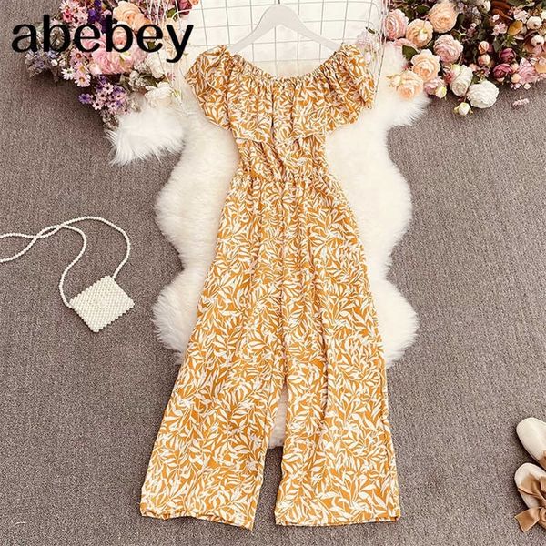 women blhemian floral jumpsuits french sweet ruffles slash neck rompers summer off shoulder wide leg long rompers 210715, Black;white
women blhemian floral jumpsuits french sweet ruffles slash neck rompers summer off shoulder wide leg long rompers 210715, Black;white