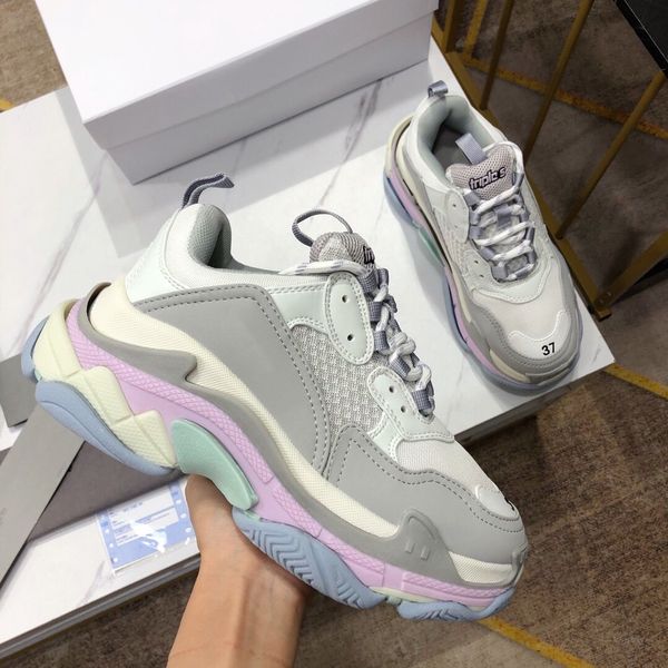 paris triple s women mens shoes fashion mixed color genuine leather breathable trainers sneakers platform wedges lace up low vulcanized shoe, Black
paris triple s women mens shoes fashion mixed color genuine leather breathable trainers sneakers platform wedges lace up low vulcanized shoe, Black