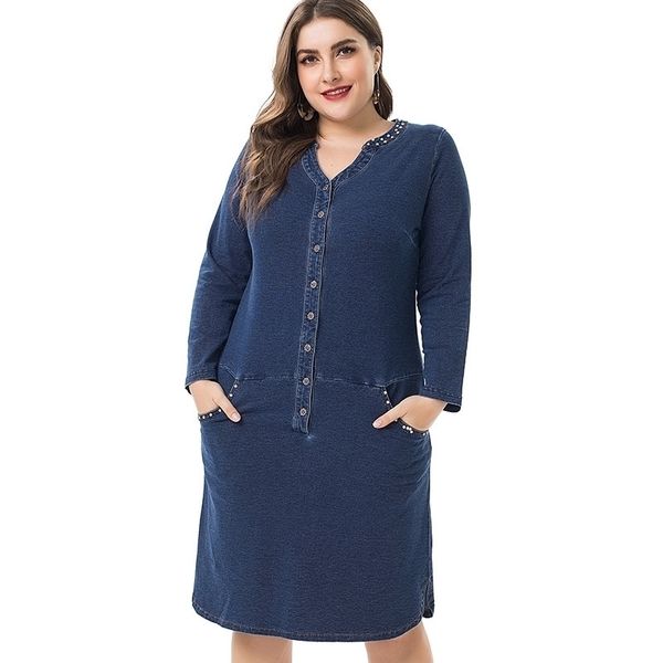miaoke spring ladies plus denim womens elegant clothing large size long sleeve dress y200805, Black;pink
miaoke spring ladies plus denim womens elegant clothing large size long sleeve dress y200805, Black;pink