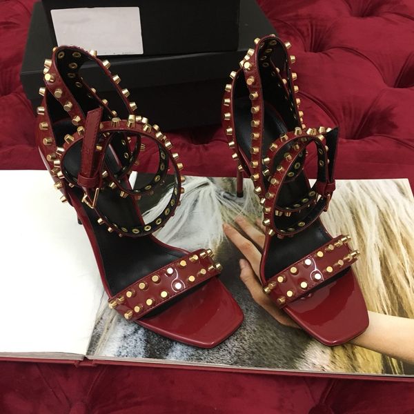 2022 new designer women summer sandals high heel latest fashion shoes genuine leather with rivet decoration, Black
2022 new designer women summer sandals high heel latest fashion shoes genuine leather with rivet decoration, Black