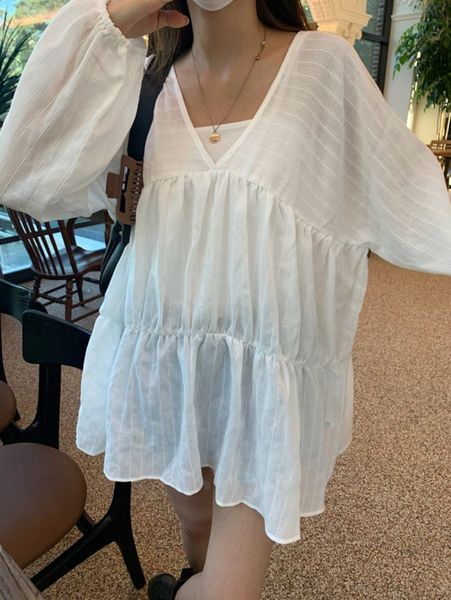 dazy ruffle hem peplum blouse c2zg#, White