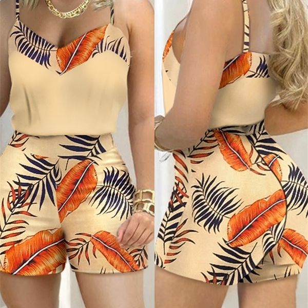 women fashion casual two-piece set suits set casual wear female print spaghetti strap & shorts set 220510, White
women fashion casual two-piece set suits set casual wear female print spaghetti strap & shorts set 220510, White
