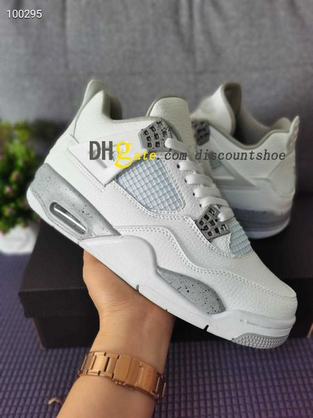 4 white oreo basketball shoes mens womens 4s sneakers ct8527 100 for sale us 7-13, Black
4 white oreo basketball shoes mens womens 4s sneakers ct8527 100 for sale us 7-13, Black