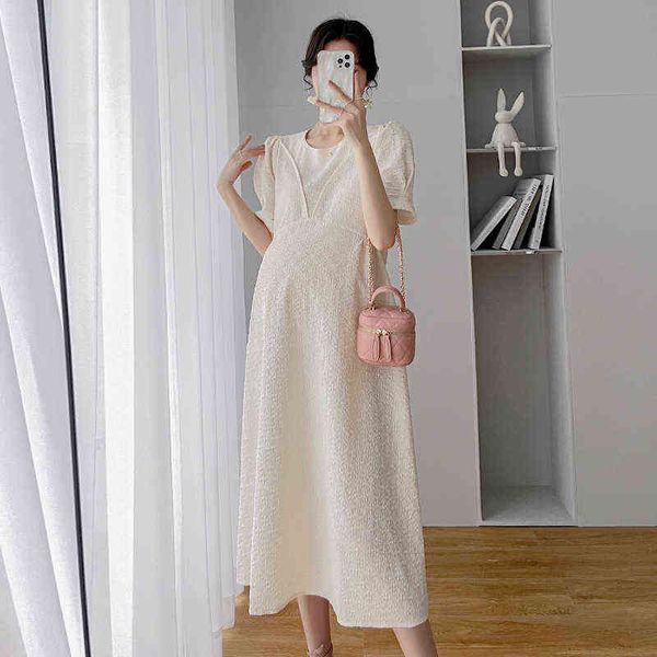 korean style short sleeve fashion maternity summer dress high waist pregnant woman dobby dress with belt pregnancy short dress j220628, White
korean style short sleeve fashion maternity summer dress high waist pregnant woman dobby dress with belt pregnancy short dress j220628, White