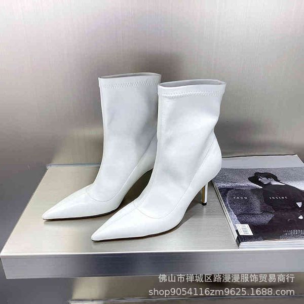 boots autumn and winter sheepskin elastic boots women's pointed sleeve middle thin heels high chelsea, Black
boots autumn and winter sheepskin elastic boots women's pointed sleeve middle thin heels high chelsea, Black