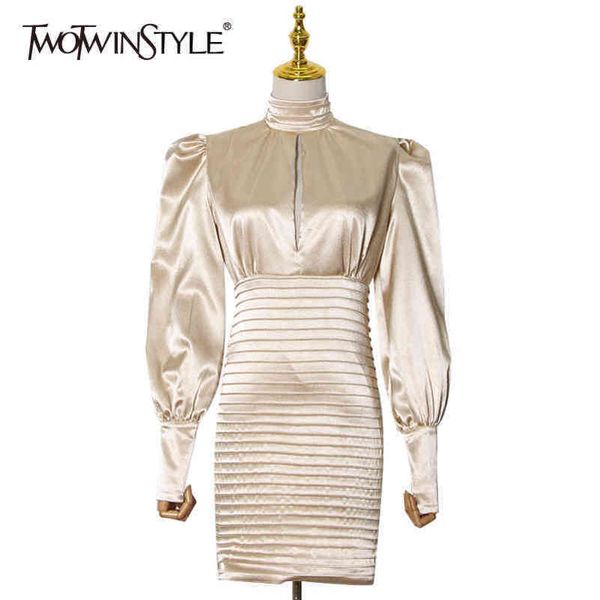 slim solid dress for female stand collar lantern long sleeve high waist ruched hollow out mini dresses 210423, Black;gray
slim solid dress for female stand collar lantern long sleeve high waist ruched hollow out mini dresses 210423, Black;gray